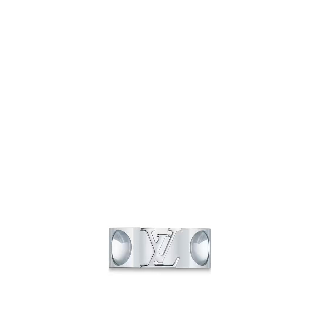 ルイ・ヴィトン リング ラージ アンプラント LV ホワイトゴールド Q9R86A