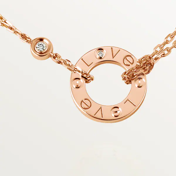 カルティエ Love ネックレス ダイヤモンド2個 ピンクゴールド ダイヤモンド  B7224509