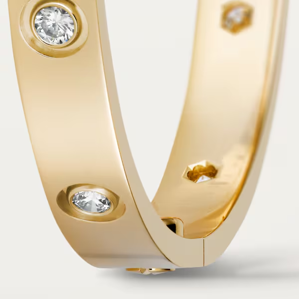カルティエ Love ブレスレット ダイヤモンド10個 イエローゴールド ダイヤモンド B6070317