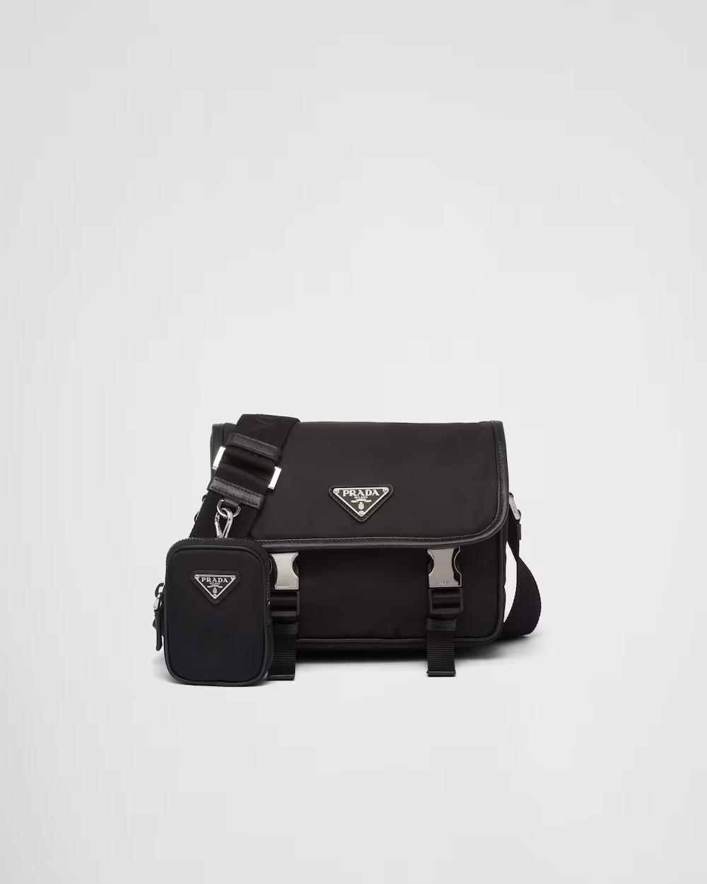 プラダ Re-Nylon xサフィアーノレザー ショルダーバッグ 2VD034_2DMH