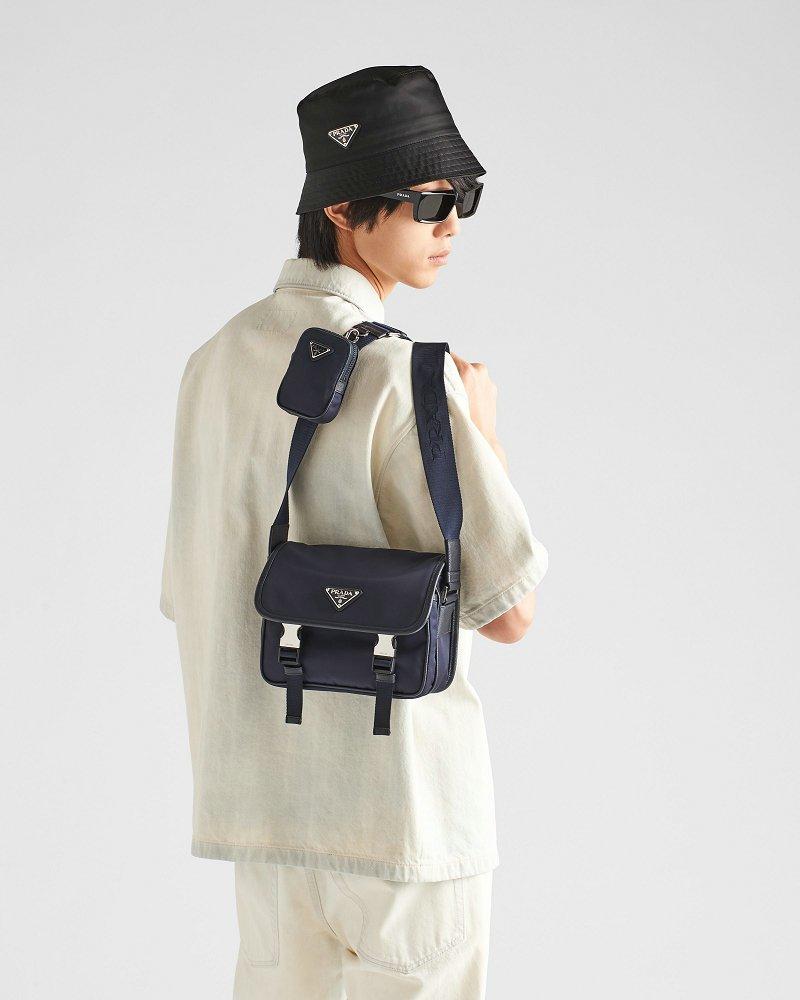 プラダ Re-Nylon xサフィアーノレザー ショルダーバッグ 2VD034_2DMH