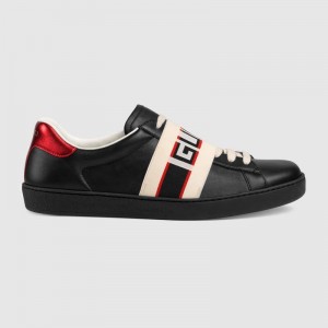 グッチ GUCCI ストライプ レザー スニーカー 523469 0FIV0 1076