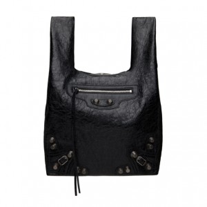 BALENCIAGA Le Cagoleレザートートバッグ ブラック 780976210KR1000