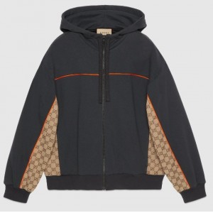 グッチ コットンジャージー ジップジャケット ロゴ 768482 XJF35 1283