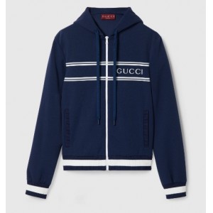 グッチ テクニカル ジャージー フード スウェット ブルー 787939 XJGJ5 1010