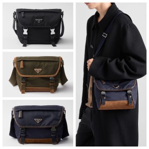プラダ Re-Nylon xサフィアーノレザー ショルダーバッグ 2VD066