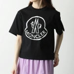 モンクレール 半袖 Tシャツ レディース クルーネック コットン カットソー ロゴT 8C00009 829FB