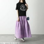 モンクレール 半袖 Tシャツ レディース クルーネック コットン カットソー ロゴT 8C00009 829FB