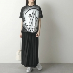 モンクレール Tシャツ 半袖 カットソー ロゴ コットン ペイントデザイン クルーネック レディース 8C7B310 829FB