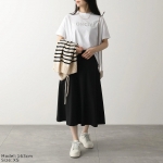 モンクレール GIROCOLLO メタルロゴ クルーネック 半袖 Tシャツ カットソー レディース 8C70410 V8094 001