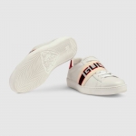 グッチ GUCCI ストライプ レザー スニーカー 523469 0FIV0 9091