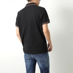 モンクレール ポロシャツ SS POLO メンズ 半袖 アイコンパッチ 鹿の子 ロゴ トリコロールライン 8A00012 84556