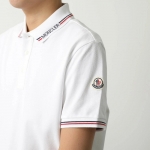 モンクレール ポロシャツ SS POLO メンズ 半袖 アイコンパッチ 鹿の子 ロゴ トリコロールライン 8A00012 84556