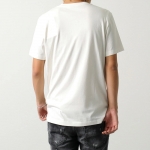 モンクレールTシャツ メンズ コットン フロックプリント スタッドパッチ クルーネック ロゴ 8C00007 8390T