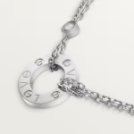 カルティエ代引 Love ネックレス ダイヤモンド2個 ホワイトゴールド ダイヤモンド B7219400