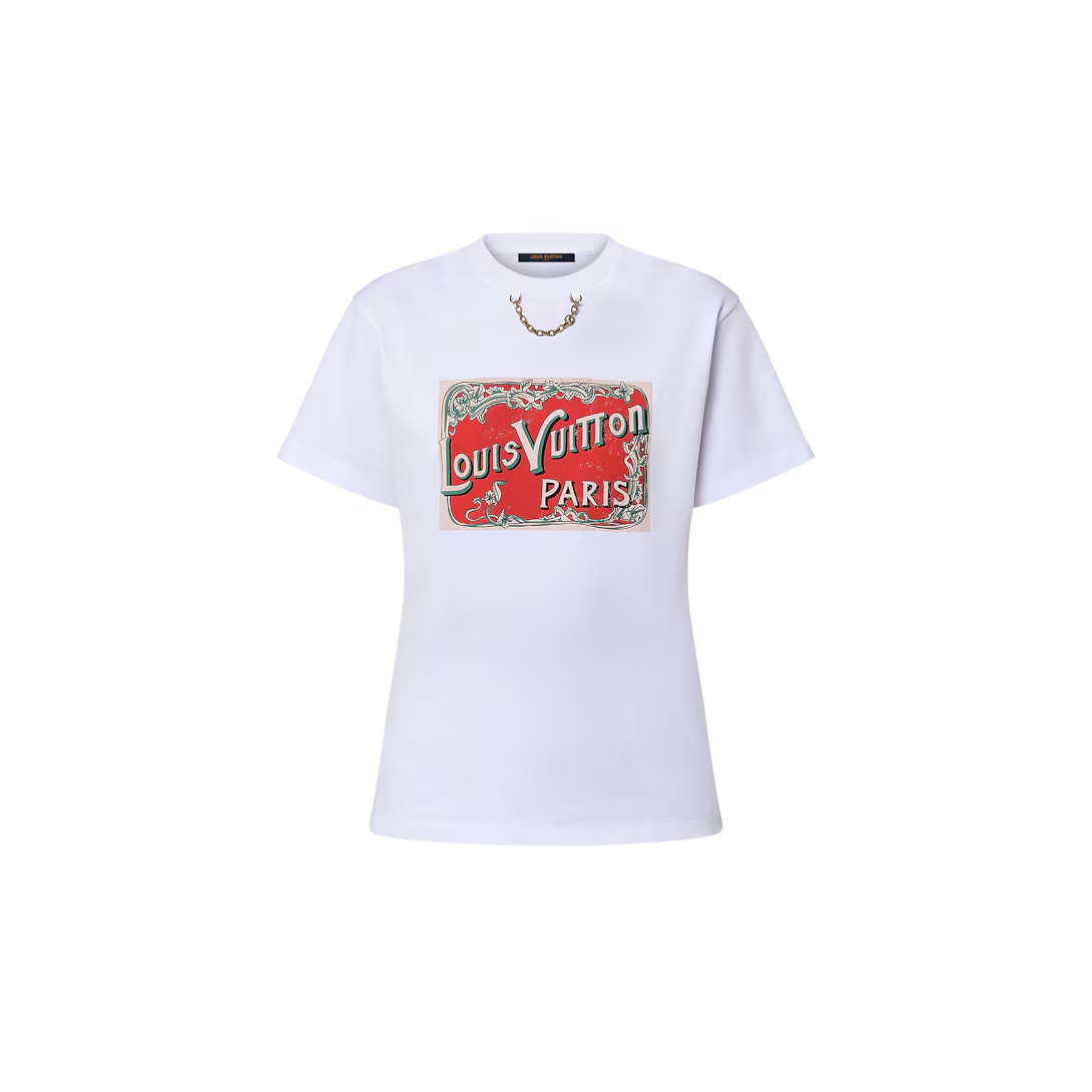 ルイヴィトン LVイニシャル Tシャツ 半袖 チェーン 1AFN08