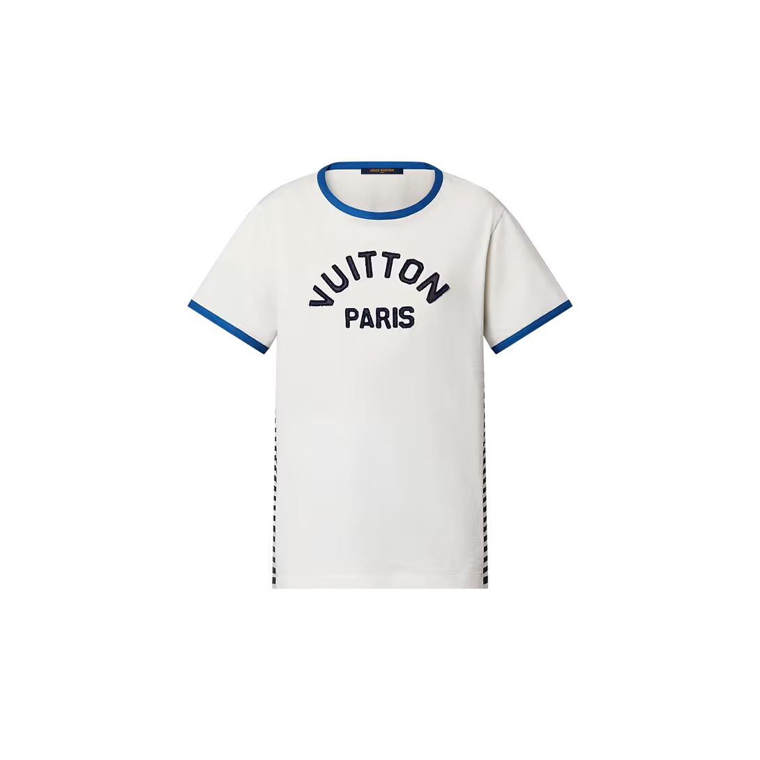 ルイヴィトン コットン Tシャツ 半袖 ロゴ 1ABCFO