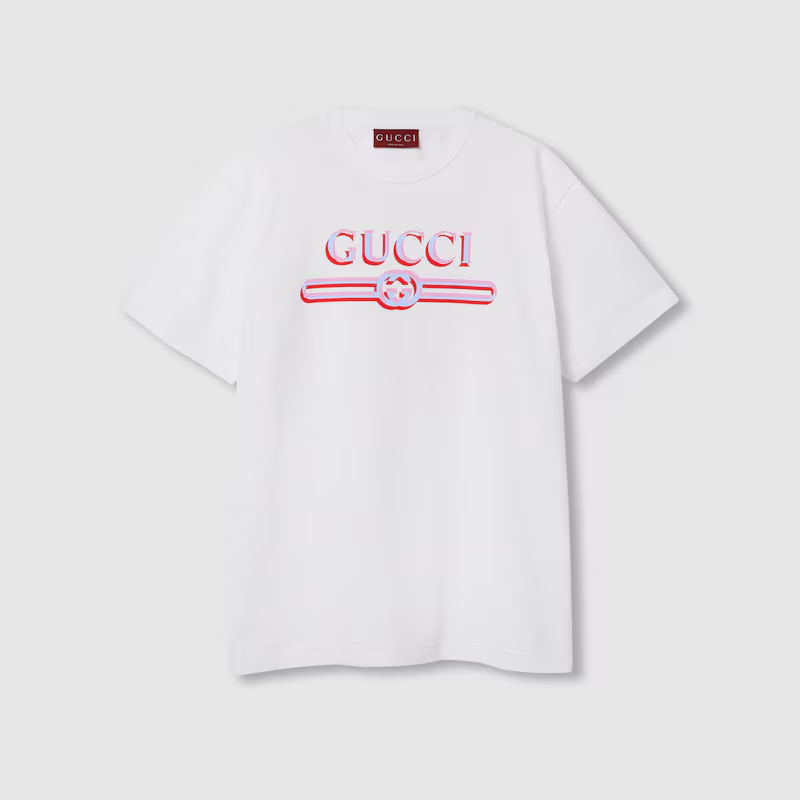 グッチ コットンジャージー プリント Tシャツ 788093 XJG1J 9082