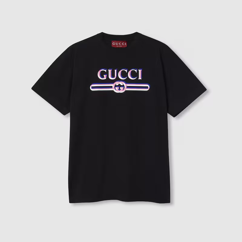 グッチ後払い コットンジャージー プリント Tシャツ ‎788093 XJG1J 1152