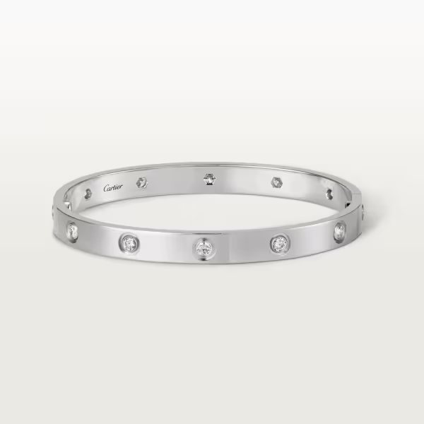 カルティエ激安 Love ブレスレット ダイヤモンド10個 ホワイトゴールド ダイヤモンド B6070417