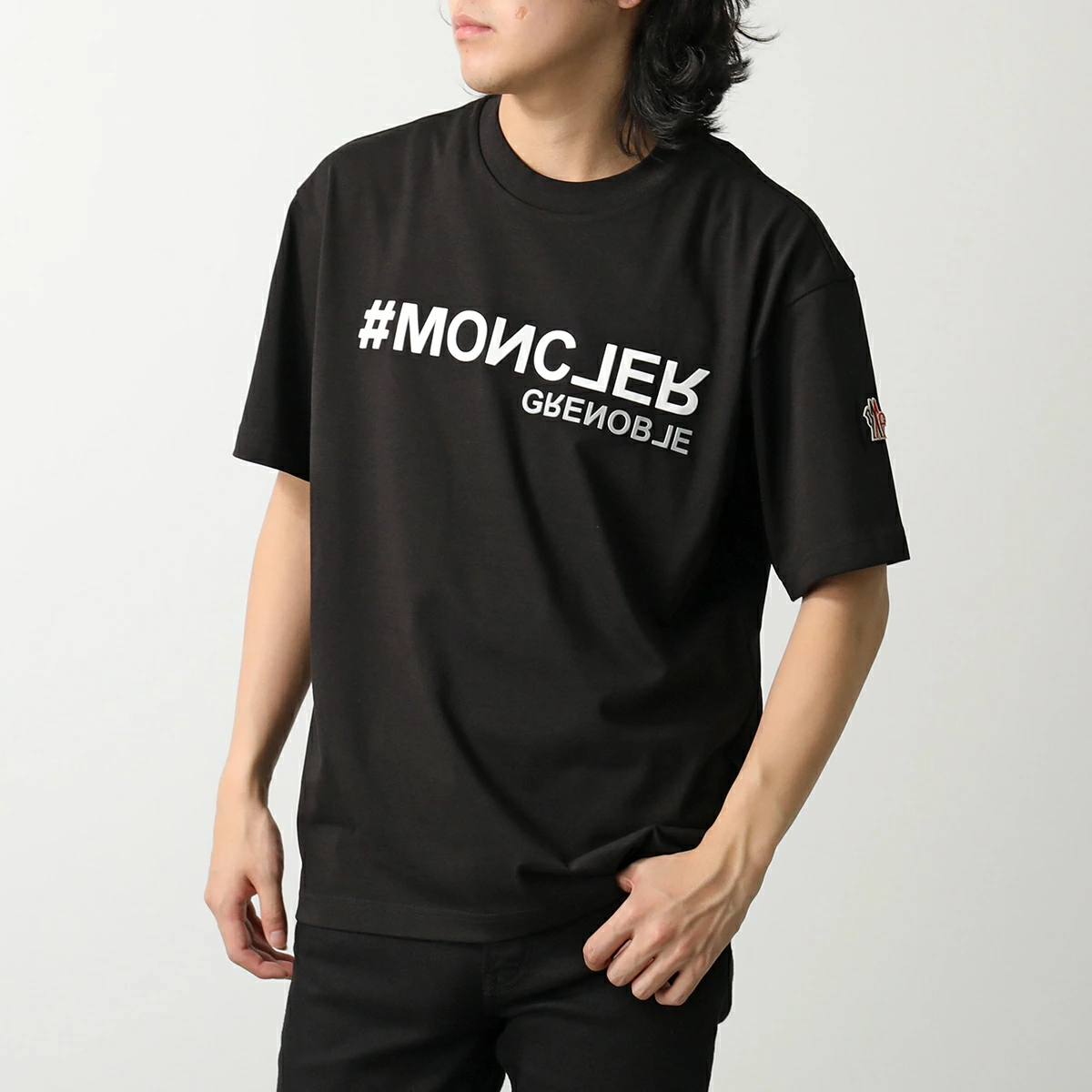 モンクレール グルノーブル 半袖 Tシャツ メンズ ロゴ コットン クルーネック 8C00009 83927 999