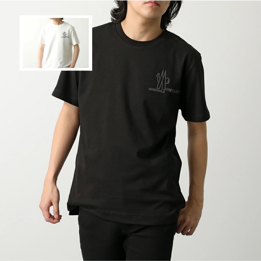 モンクレール後払い グルノーブル 半袖 Tシャツ メンズ ロゴ クルーネック コットン 8C00010 83927