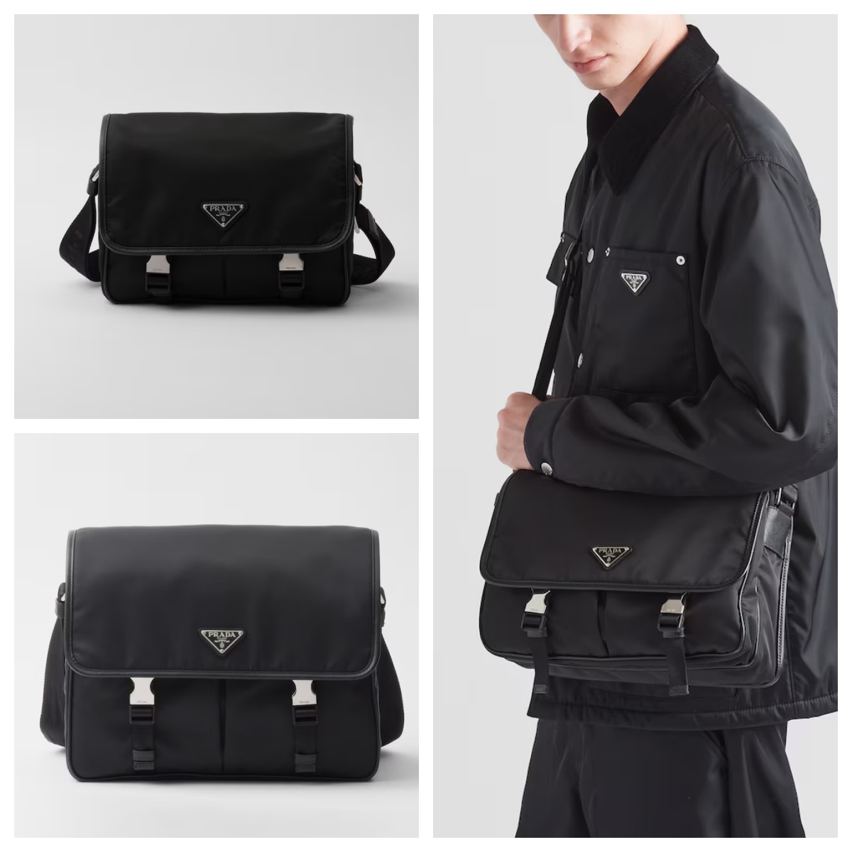 プラダ Re-Nylon xサフィアーノレザー ショルダーバッグ 2VD7692DMH 2VD7682DMH