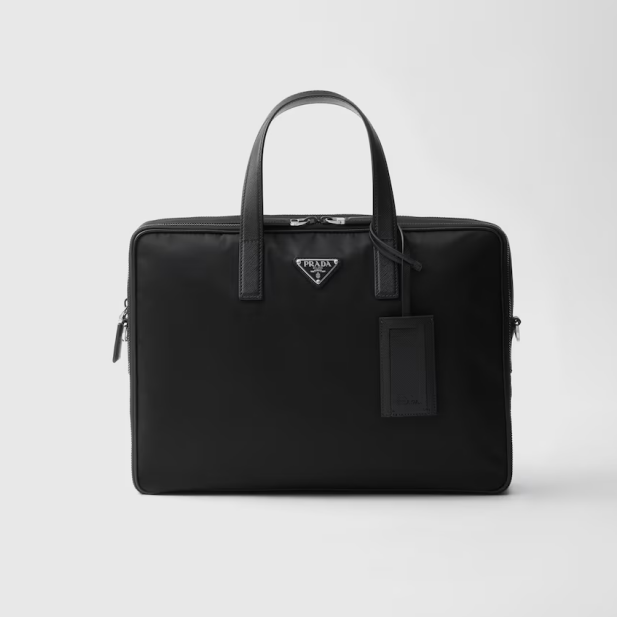 プラダ Re-Nylon xサフィアーノレザー ブリーフケース 2VE005_2DMH_F0002_V_XOO