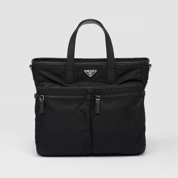 プラダ Re-Nylon xサフィアーノレザー トートバッグ 2VG860_2DMH_F0002_V_XON