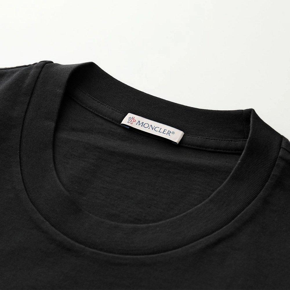 モンクレール 半袖 Tシャツ レディース アイコン ラインストーン装飾 ラウンドネック カットソー 8C00008 829FB