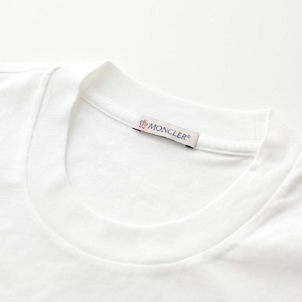 モンクレール 半袖 Tシャツ レディース アイコン ラインストーン装飾 ラウンドネック カットソー 8C00008 829FB