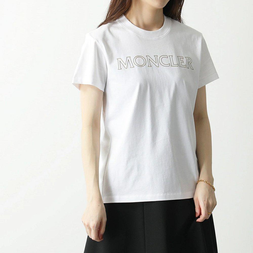 モンクレール 半袖 Tシャツ レディース カットソー ロゴT アイコンパッチ クルーネック コットン 8C00013 829FB