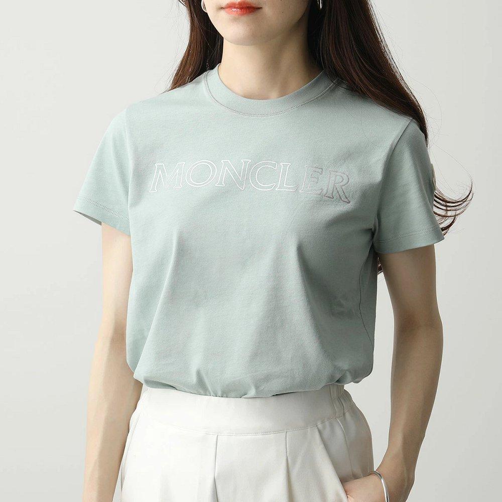 モンクレール 半袖 Tシャツ レディース カットソー ロゴT アイコンパッチ クルーネック コットン 8C00013 829FB