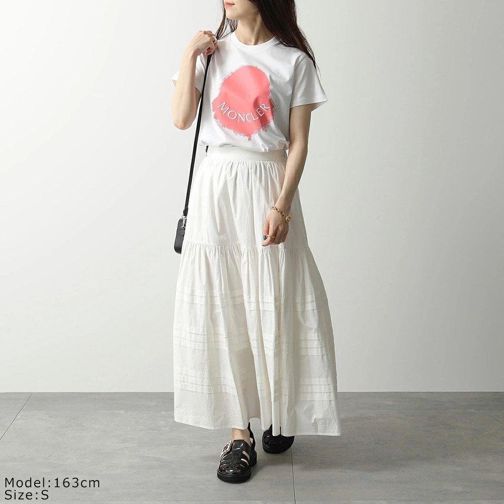 モンクレール代引き Tシャツ レディース 半袖 クルーネック カットソー ロゴ刺繍 アイコン ロゴT コットン 8C00014 829HP