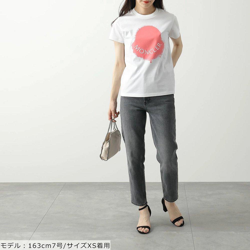 モンクレール代引き Tシャツ レディース 半袖 クルーネック カットソー ロゴ刺繍 アイコン ロゴT コットン 8C00014 829HP