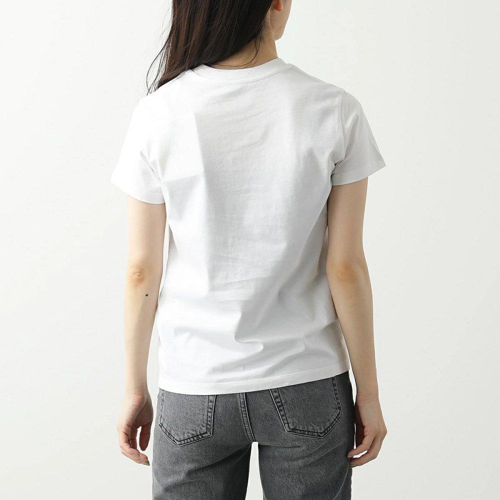 モンクレール代引き Tシャツ レディース 半袖 クルーネック カットソー ロゴ刺繍 アイコン ロゴT コットン 8C00014 829HP