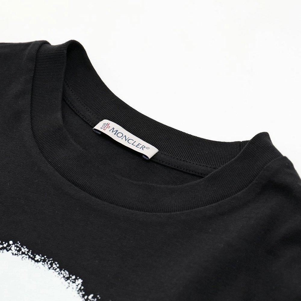 モンクレール代引き Tシャツ レディース 半袖 クルーネック カットソー ロゴ刺繍 アイコン ロゴT コットン 8C00014 829HP