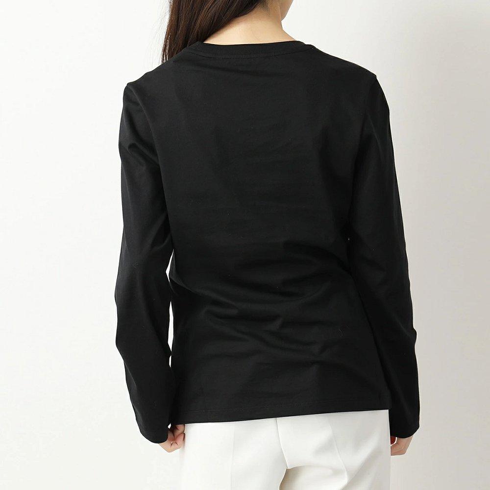 モンクレール Tシャツ レディース 長袖 フロッキープリント ロゴT ロンT カットソー クルーネック コットン 8D00005 829FB 999