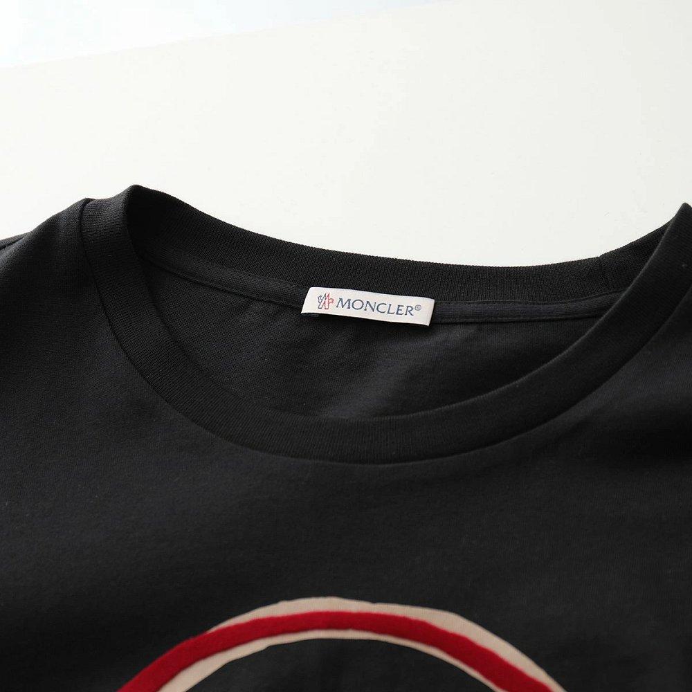 モンクレール Tシャツ レディース 長袖 フロッキープリント ロゴT ロンT カットソー クルーネック コットン 8D00005 829FB 999