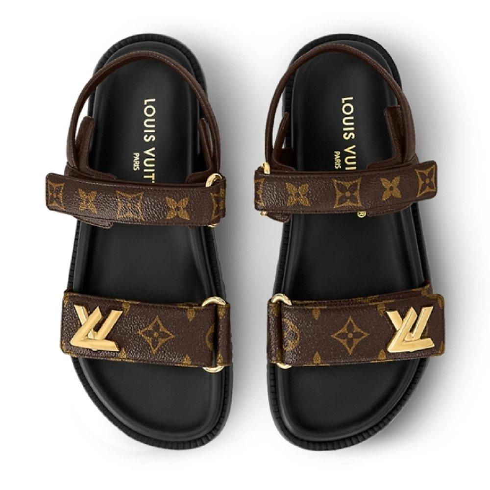 ルイヴィトン LV サンセット フラット サンダル 1ACL9C