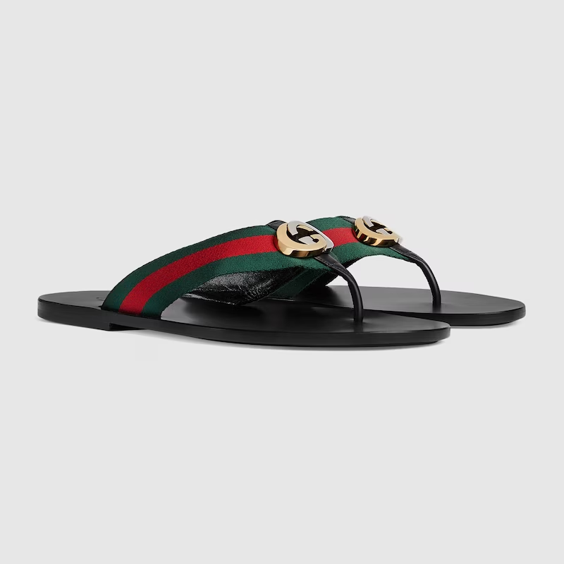グッチ ウェブ付き メンズ トングサンダル 630307 H9020 8476