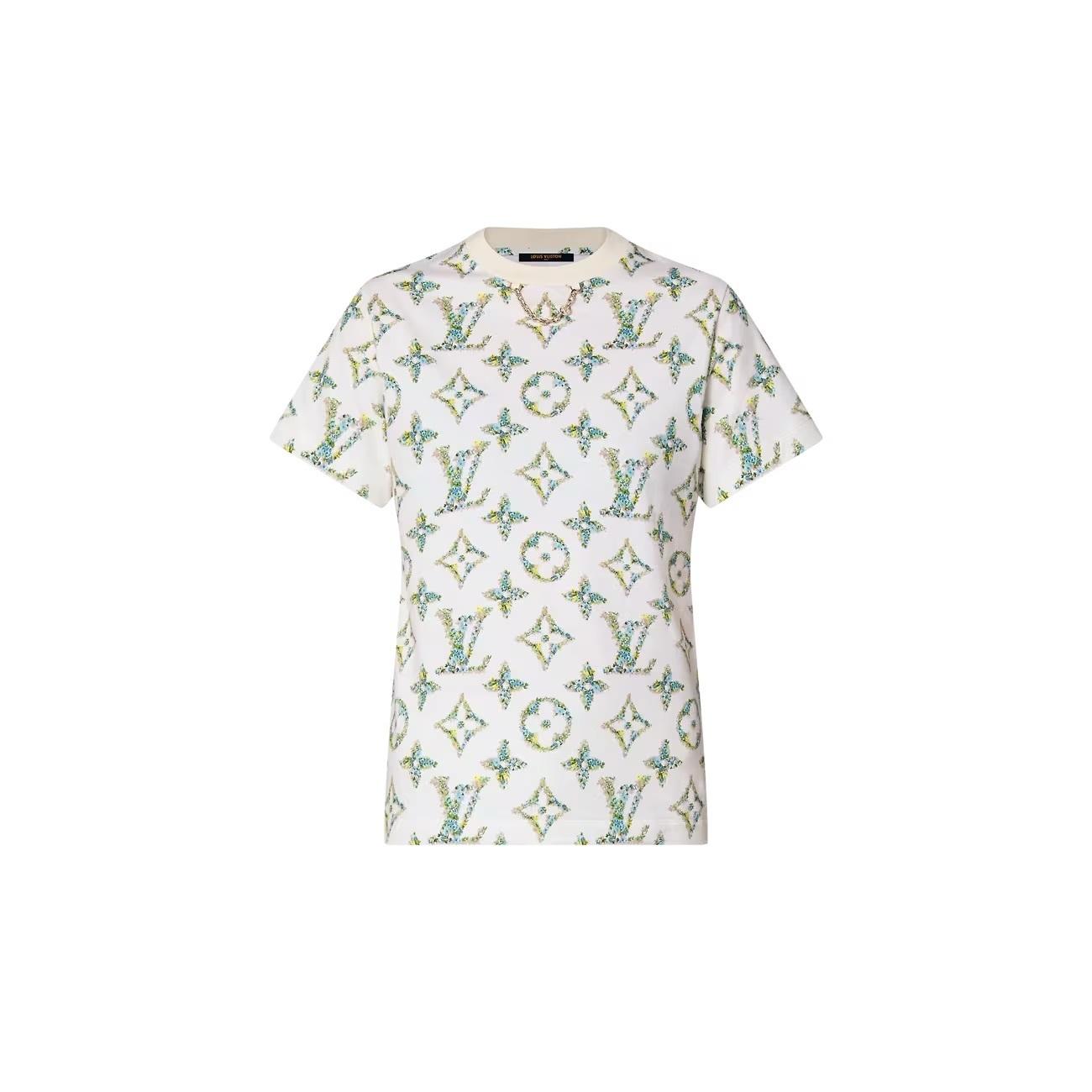 ルイヴィトン フローラルモノグラム Tシャツ 半袖 1AFEX9 1AFGRR
