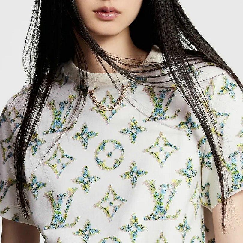 ルイヴィトン フローラルモノグラム Tシャツ 半袖 1AFEX9 1AFGRR