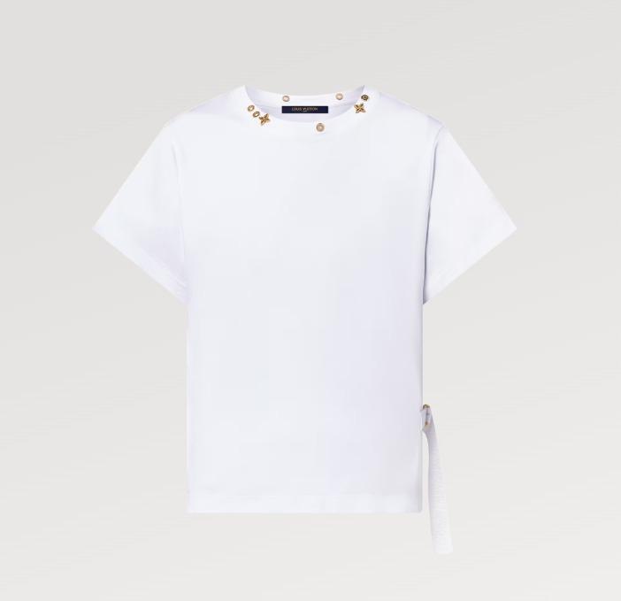 ルイヴィトン サイドストラップ  Tシャツ 白 黒 シンプル 1A4PF6/1A4PFC