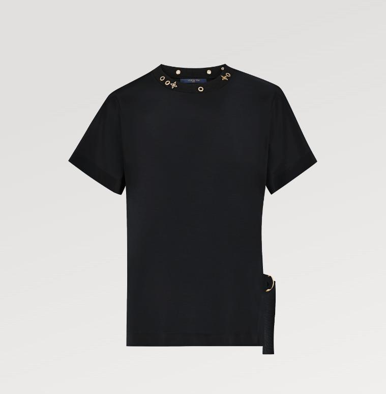 ルイヴィトン サイドストラップ  Tシャツ 白 黒 シンプル 1A4PF6/1A4PFC