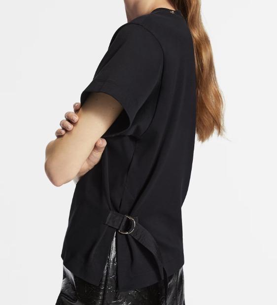 ルイヴィトン サイドストラップ  Tシャツ 白 黒 シンプル 1A4PF6/1A4PFC
