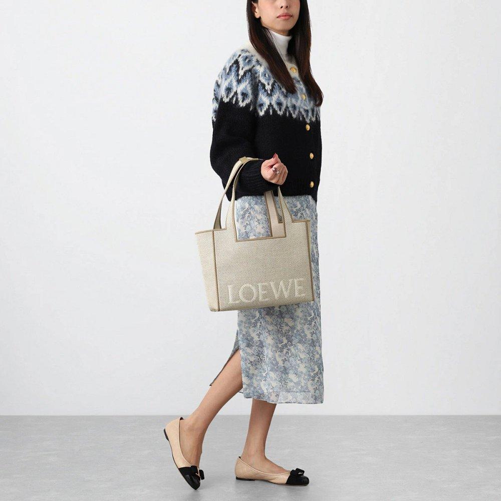 ロエベ FONT TOTE MEDIUM BAG トートバッグ 2WAY ベージュ レディース alf1b61x11 2370