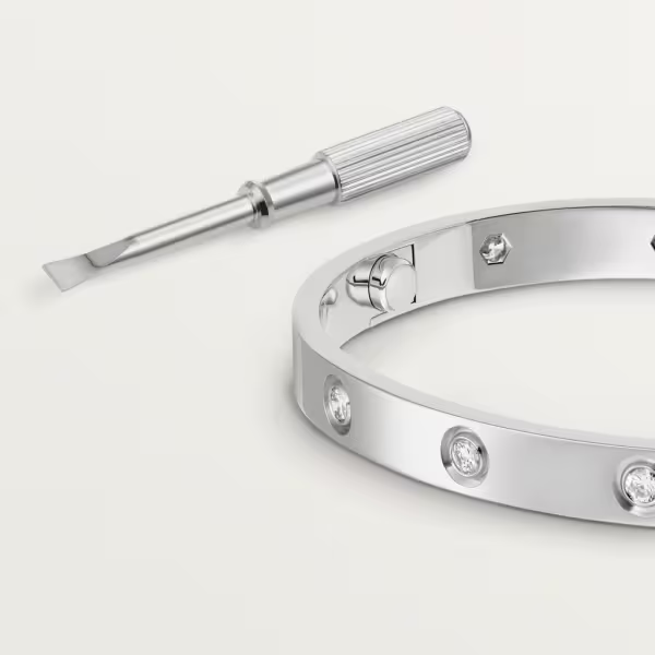 カルティエ激安 Love ブレスレット ダイヤモンド10個 ホワイトゴールド ダイヤモンド B6070417