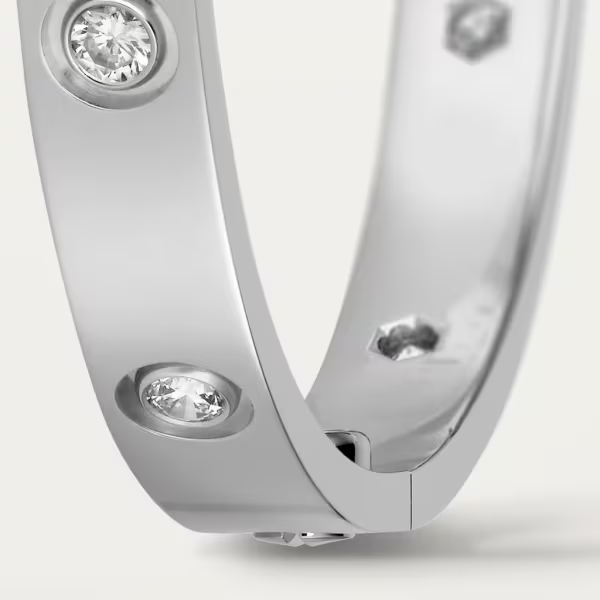 カルティエ激安 Love ブレスレット ダイヤモンド10個 ホワイトゴールド ダイヤモンド B6070417