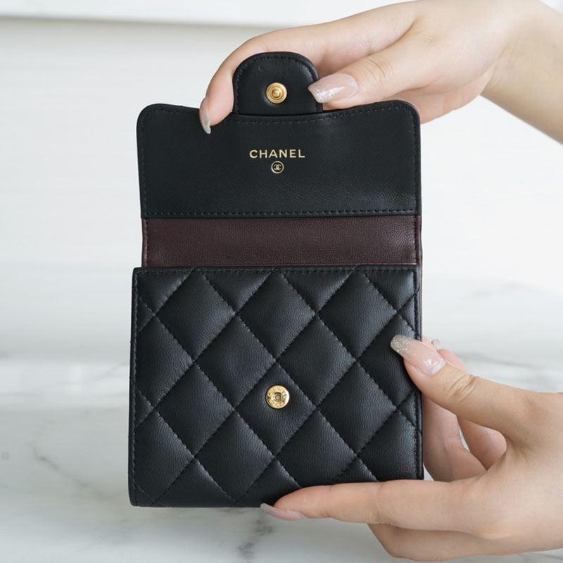 シャネル コンパクトウォレット マトラッセ 三つ折り財布 レディース AP0231